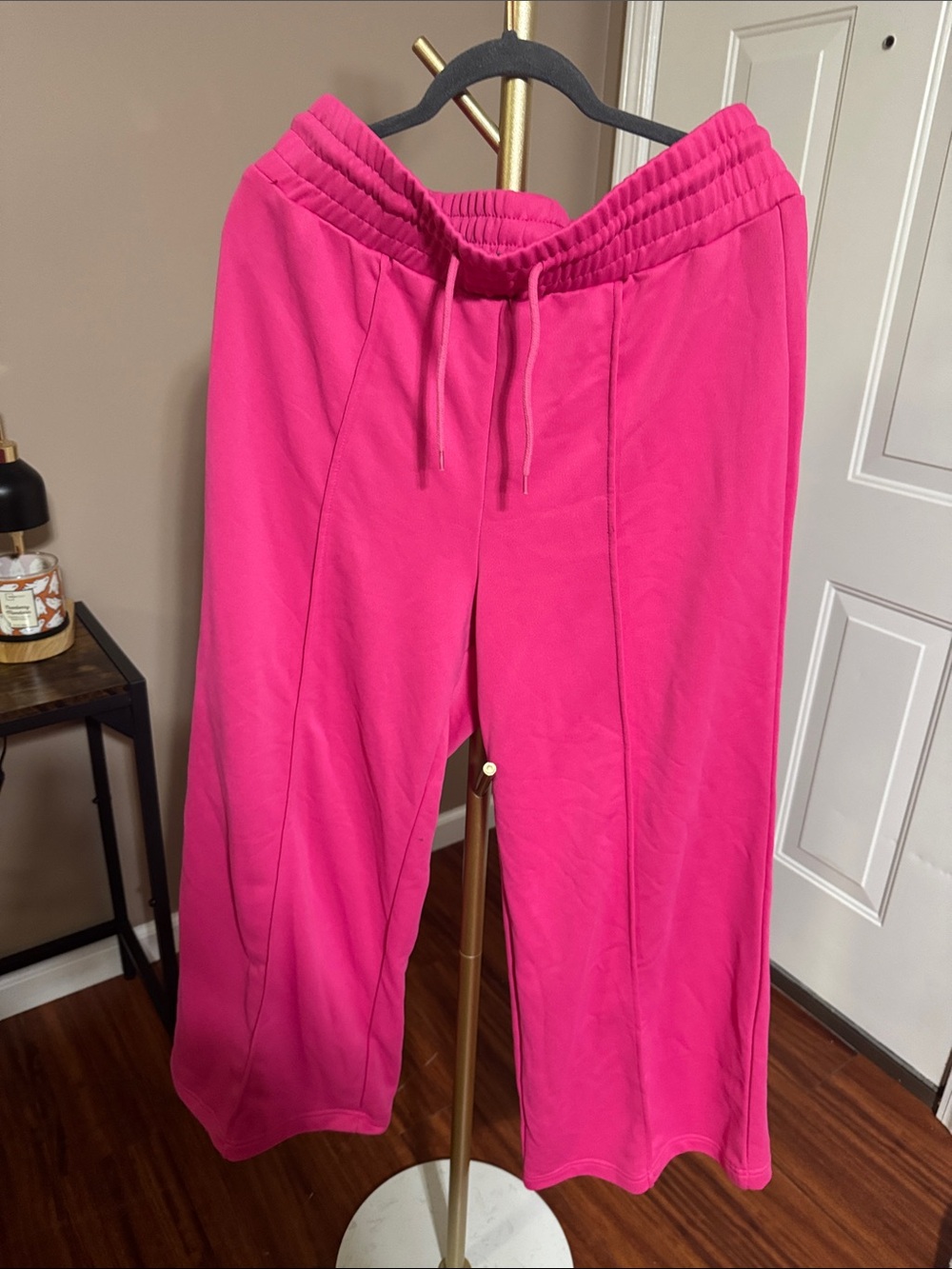 Women’s Wide-Leg Drawstring Pants - Hot Pink